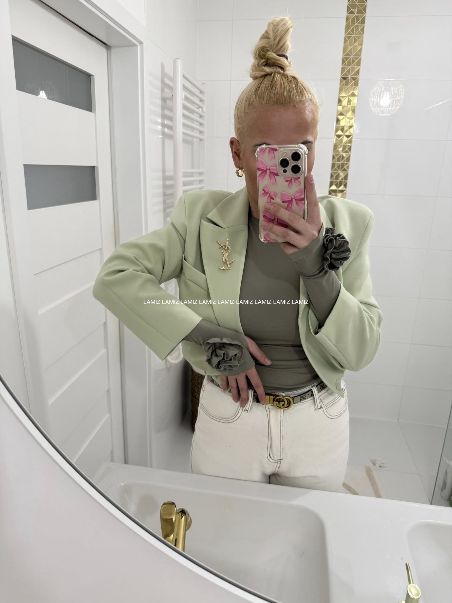 bluzka z wiskozą premium  khaki