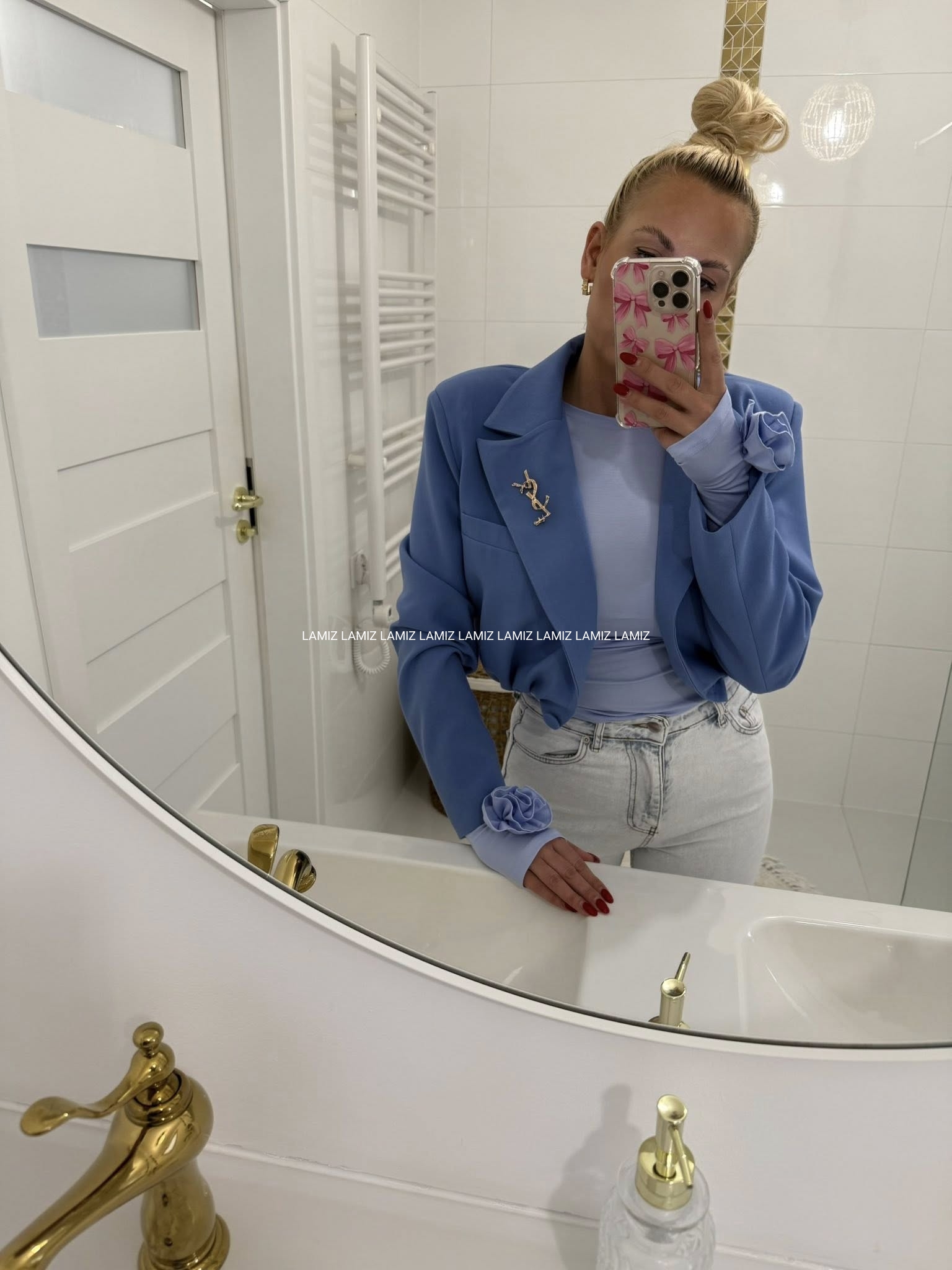 Marynarka bomberka jeans ciemny