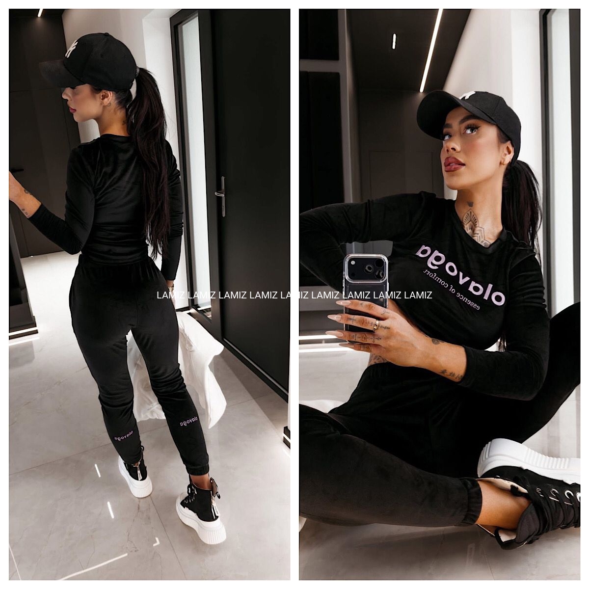 komplet SELIRA olavoga czarny 