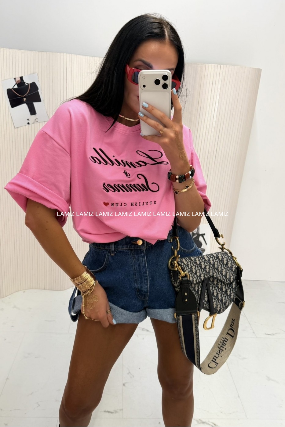 t-shirt lamilla summer róż