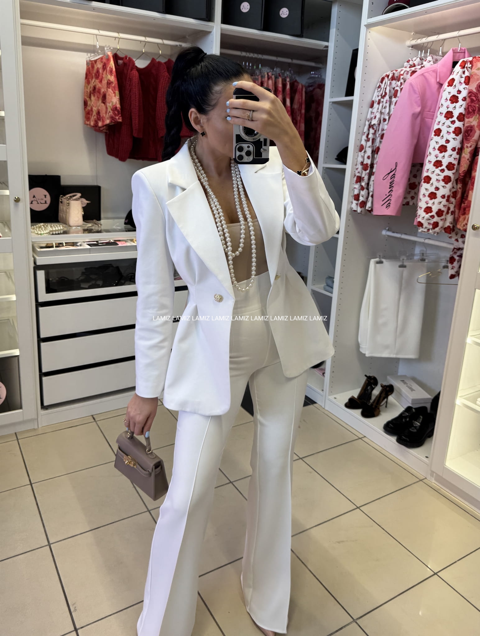 Spodnie Dzwony Monaco Ecru LaMilla S