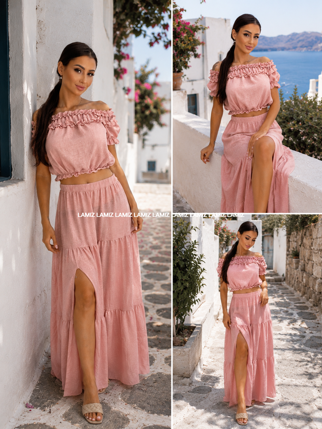 komplet Santorini spódnica i bluzka