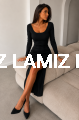sukienka midi noire black prążek