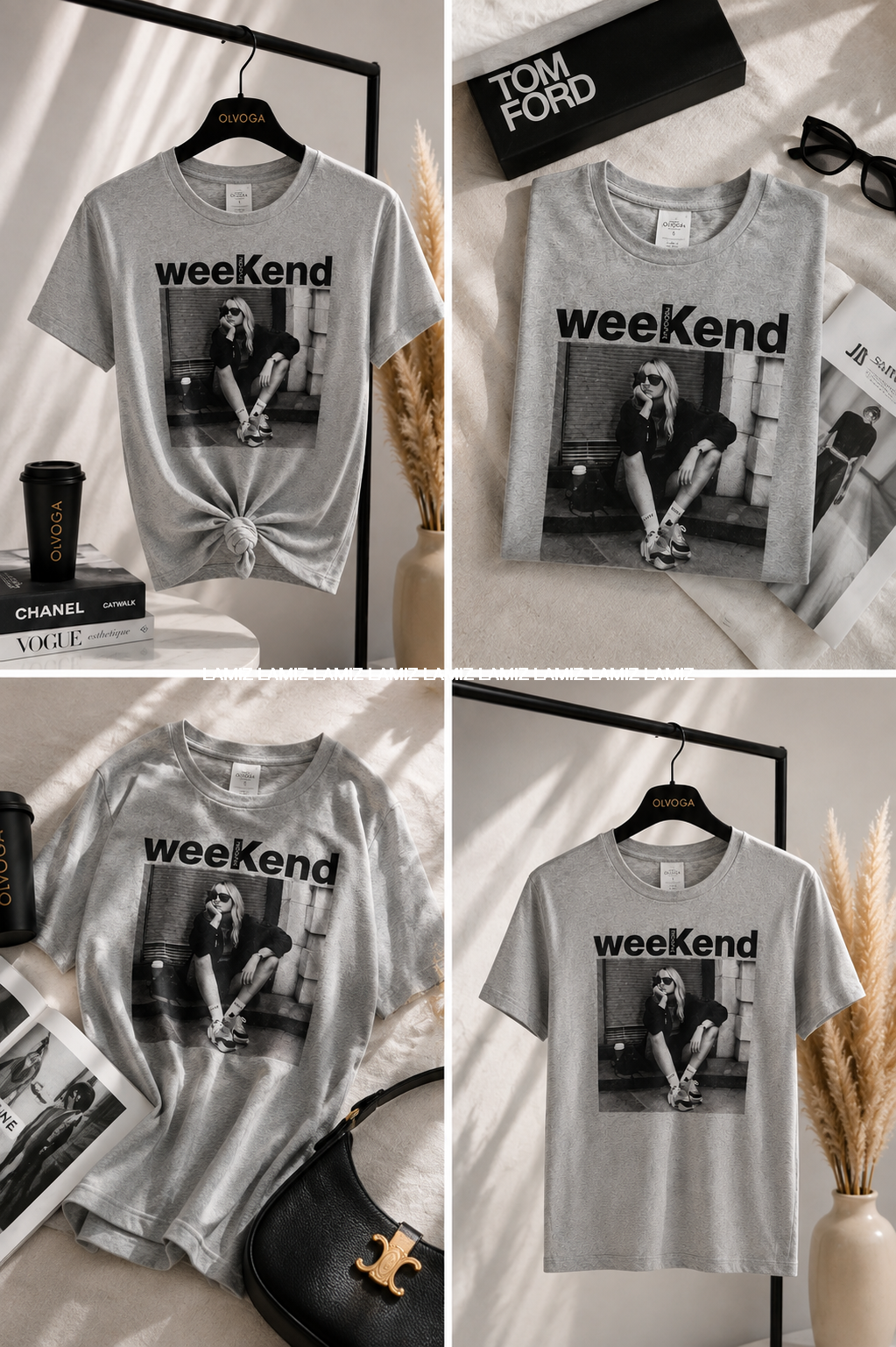 t-shirt idcare olavoga szary