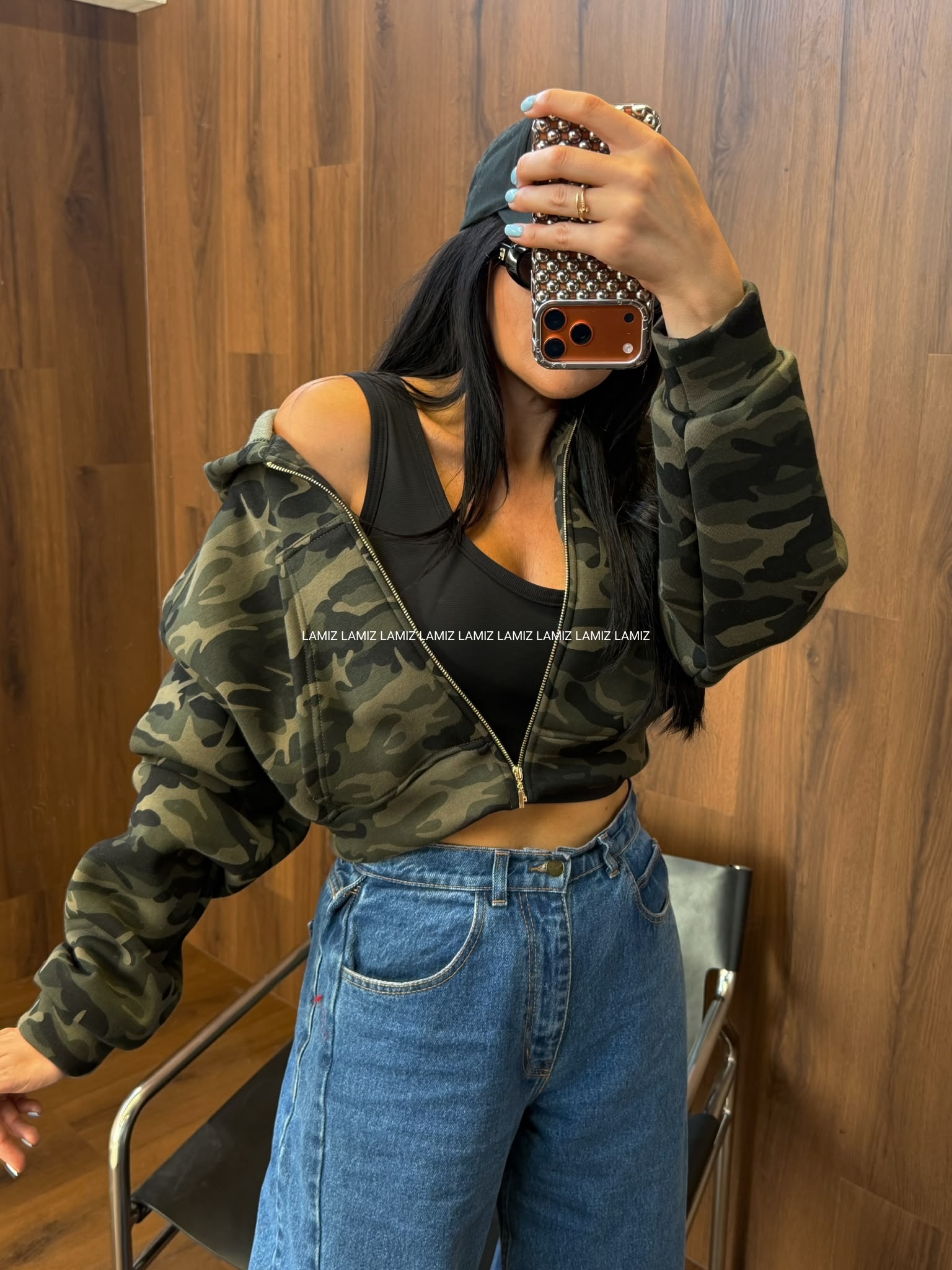 Bluza lamilla rozpinana krótka moro