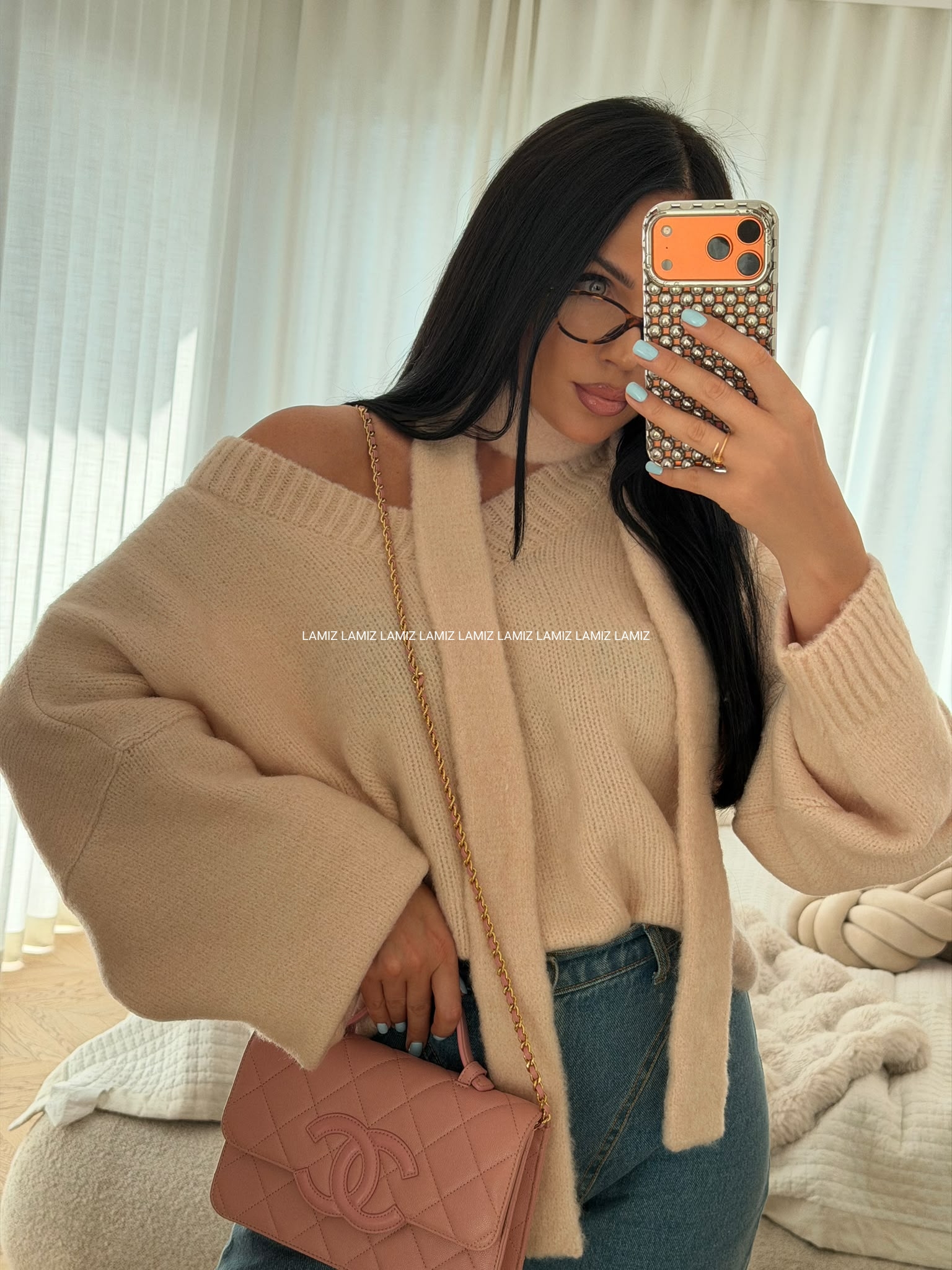 sweter lamilla puder