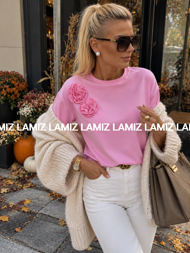 t-shirt z roza