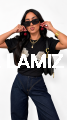 t-shirt rose lamilla czarny z poduszkami dwiema różami