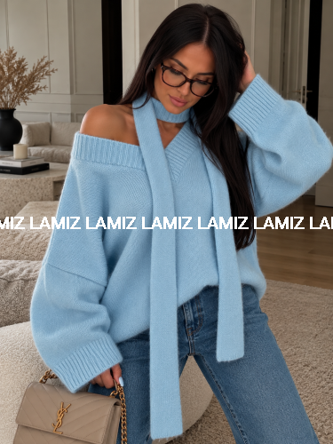 sweter lamilla sky blue niebieski