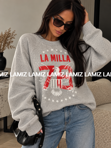 Bluza damska LA MILLA EAGLE 73 szara z nadrukiem