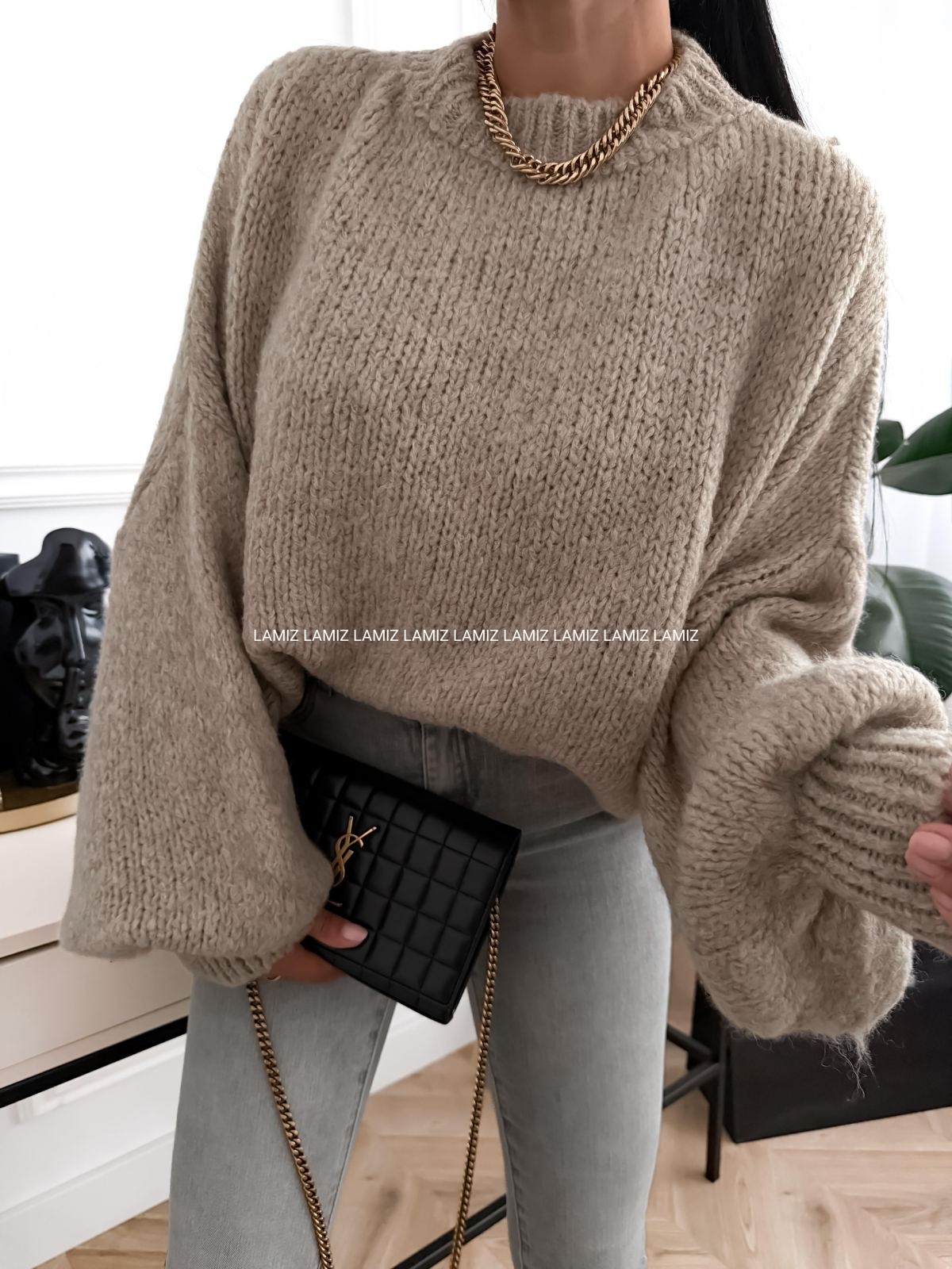 Sweter chmurka z wełną